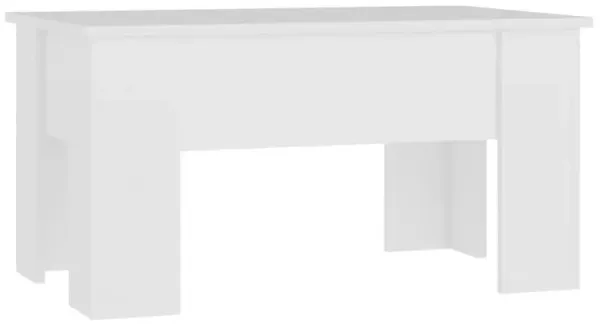 Coffee Table White 31.1"x19.3"x16.1" Engineered Wood