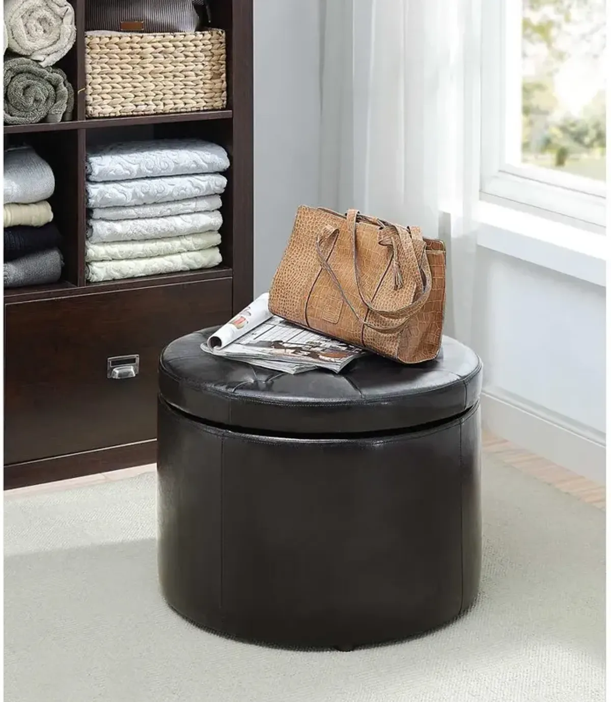 Convience Concept, Inc. Designs4Comfort Round Shoe Ottoman