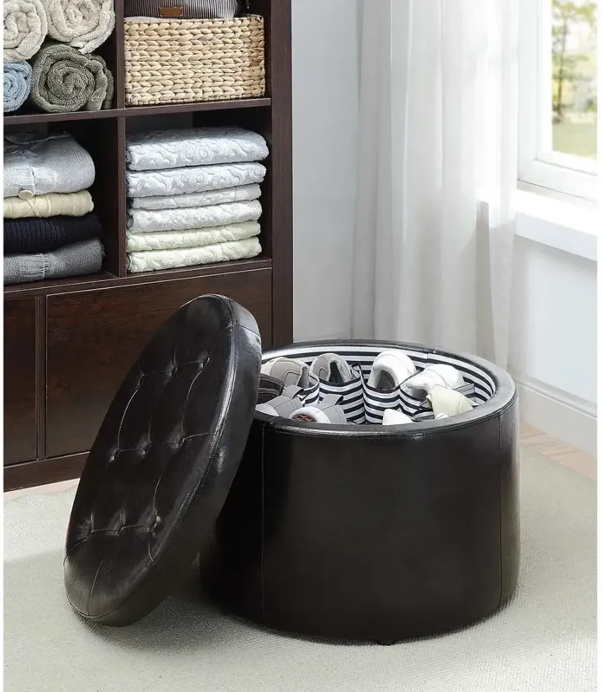 Convience Concept, Inc. Designs4Comfort Round Shoe Ottoman