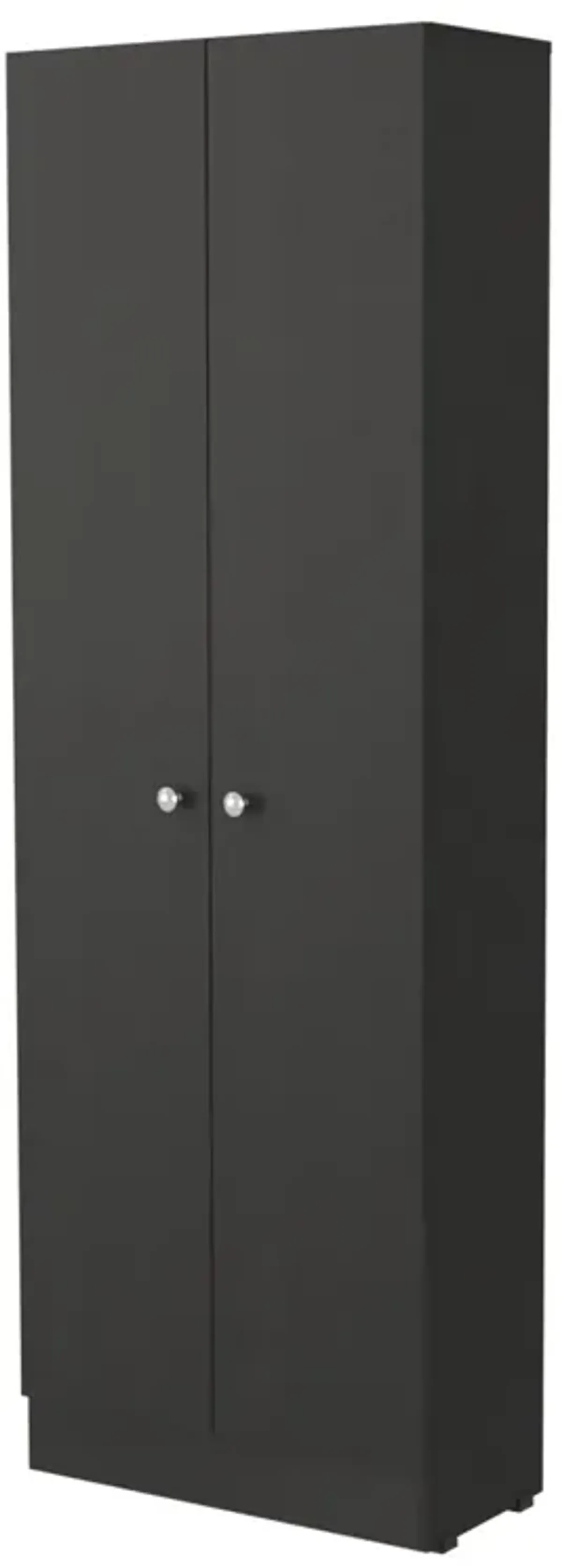 Buxton Rectangle 2-Door Storage Tall Cabinet Black Wengue