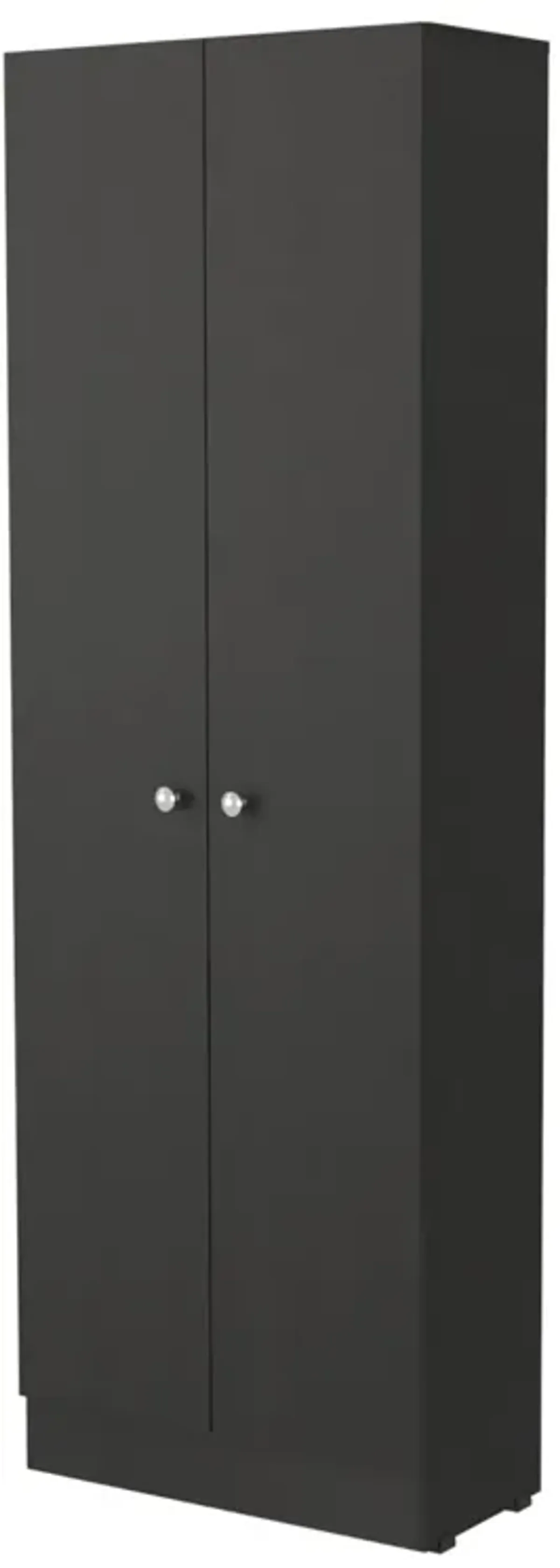 Buxton Rectangle 2-Door Storage Tall Cabinet Black Wengue