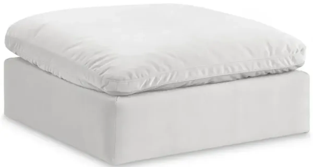 Meridian Furniture Comfy Cream Velvet Modular Ottoman