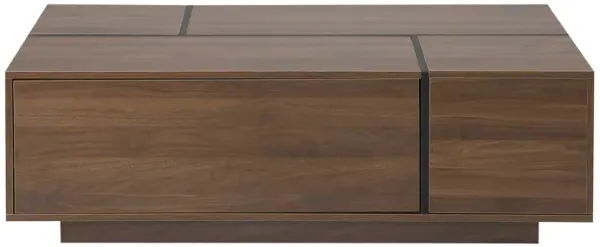 Merax Rectangular Sliding Top Coffee Table with 2 Drawers
