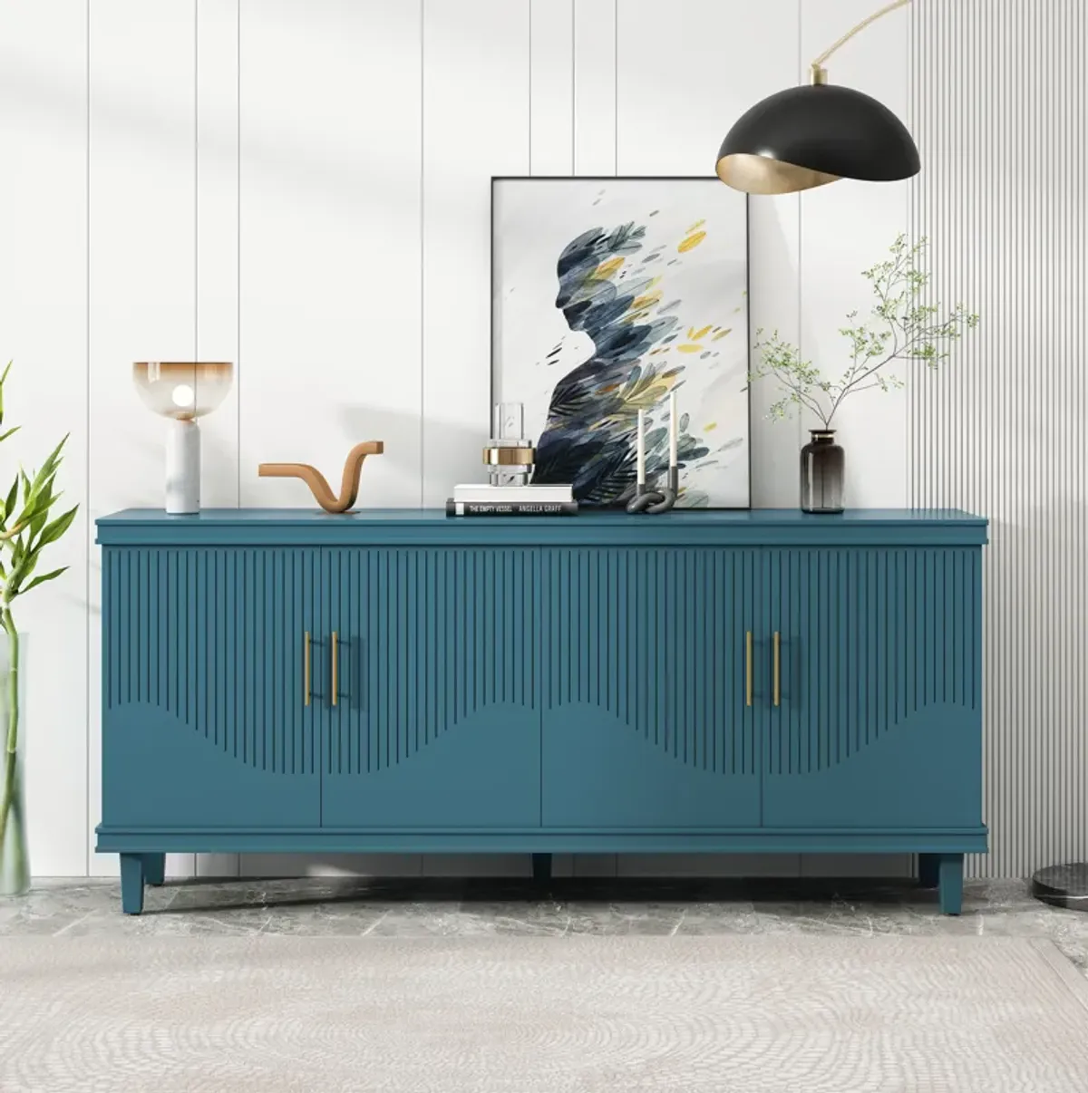 Merax Modern 4-Door Storage Cabinet