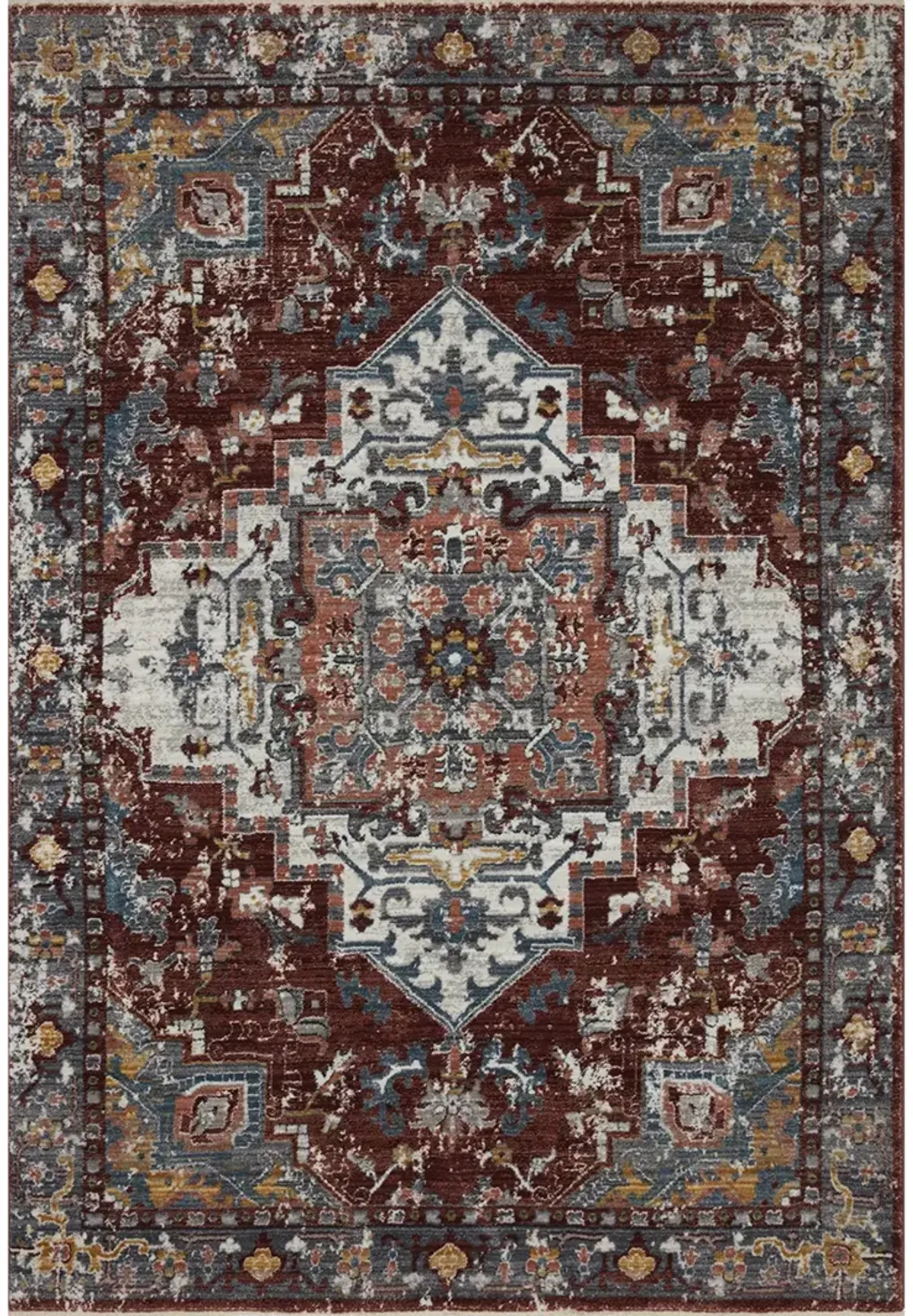 Samra Brick/Grey 9'6" x 13'1" Rug