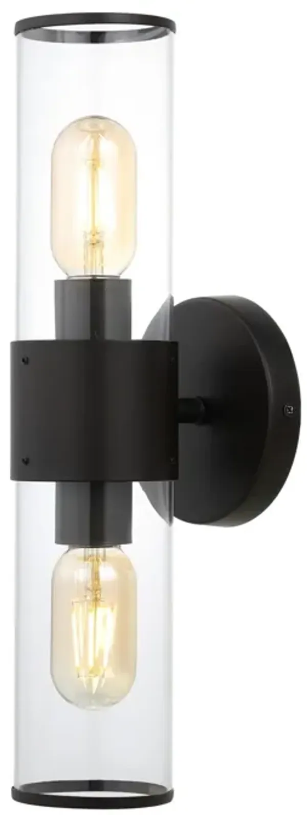 Quinn Mid Century Modern Iron/Acrylic LED Sconce