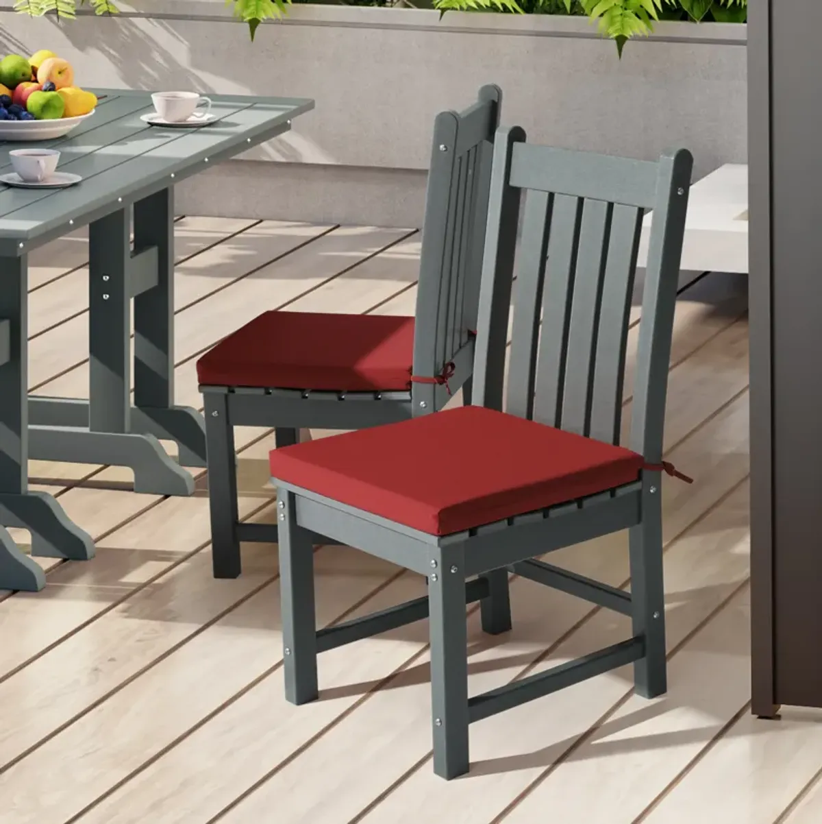 WestinTrends Outdoor Patio Kitchen Dining Chair Square Seat Cushions Set of 4, 19 x 17