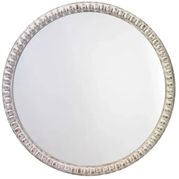 Audrey Beaded Wood Mirror