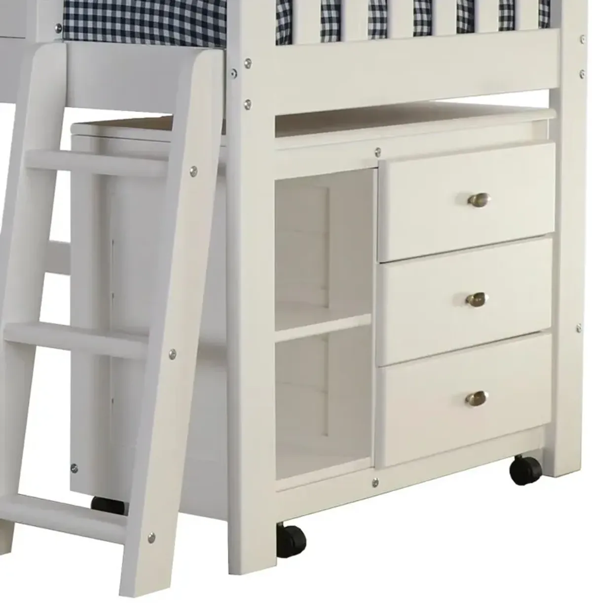 OS Home and Office Model 80204-2A Casual White Chest with Three Drawers