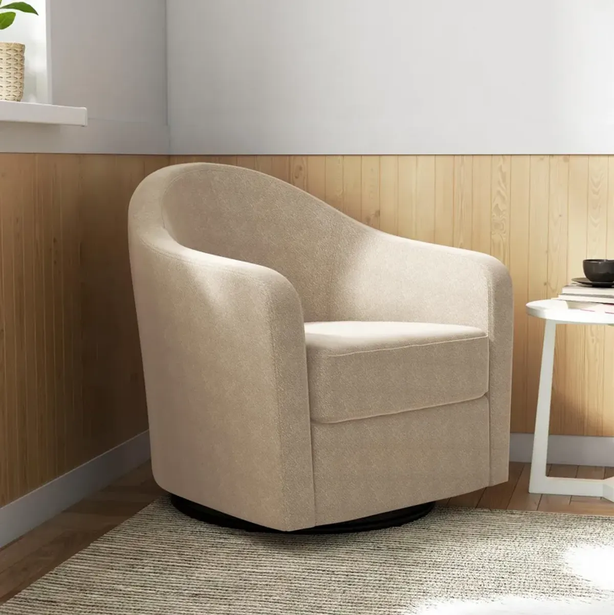 DHP Gentle Swivel Curved Accent Chair