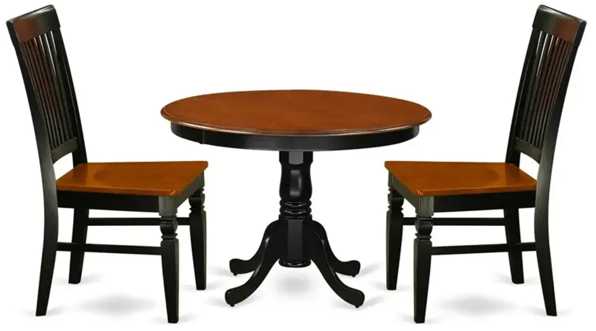 Dining Room Set Black & Cherry, HLWE3-BCH-W