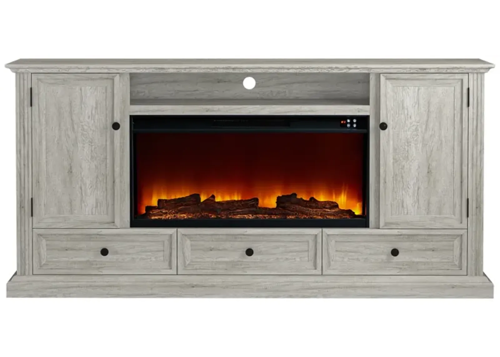 FESTIVO Farmhouse 72" TV Stand with Fireplace - Accommodates up to 75" TV