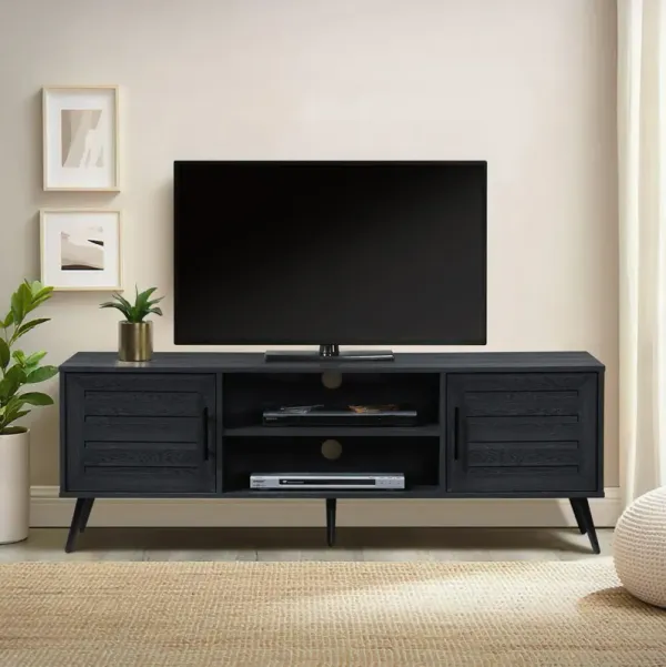 59 in. Wood TV Stand with 2 Storage Cabinets Fits TV's up to 65 in.