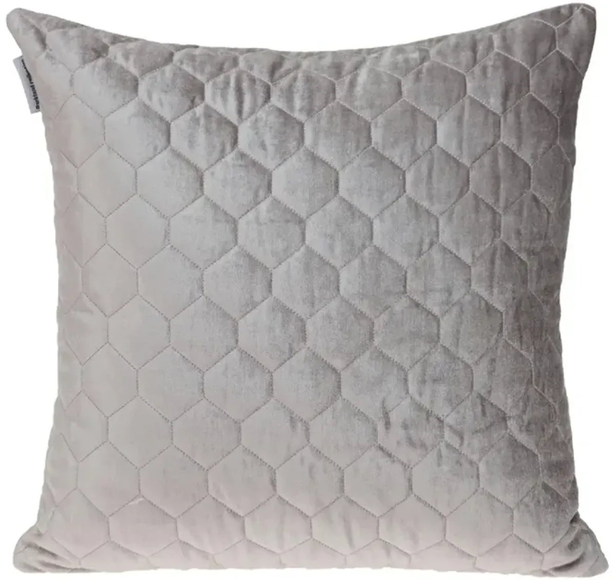 20" Beige Square Cotton Transitional Throw Pillow