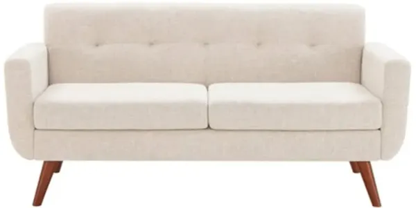 Modern Mid-Century Cotton Polyester Upholstered Sofa Loveseat