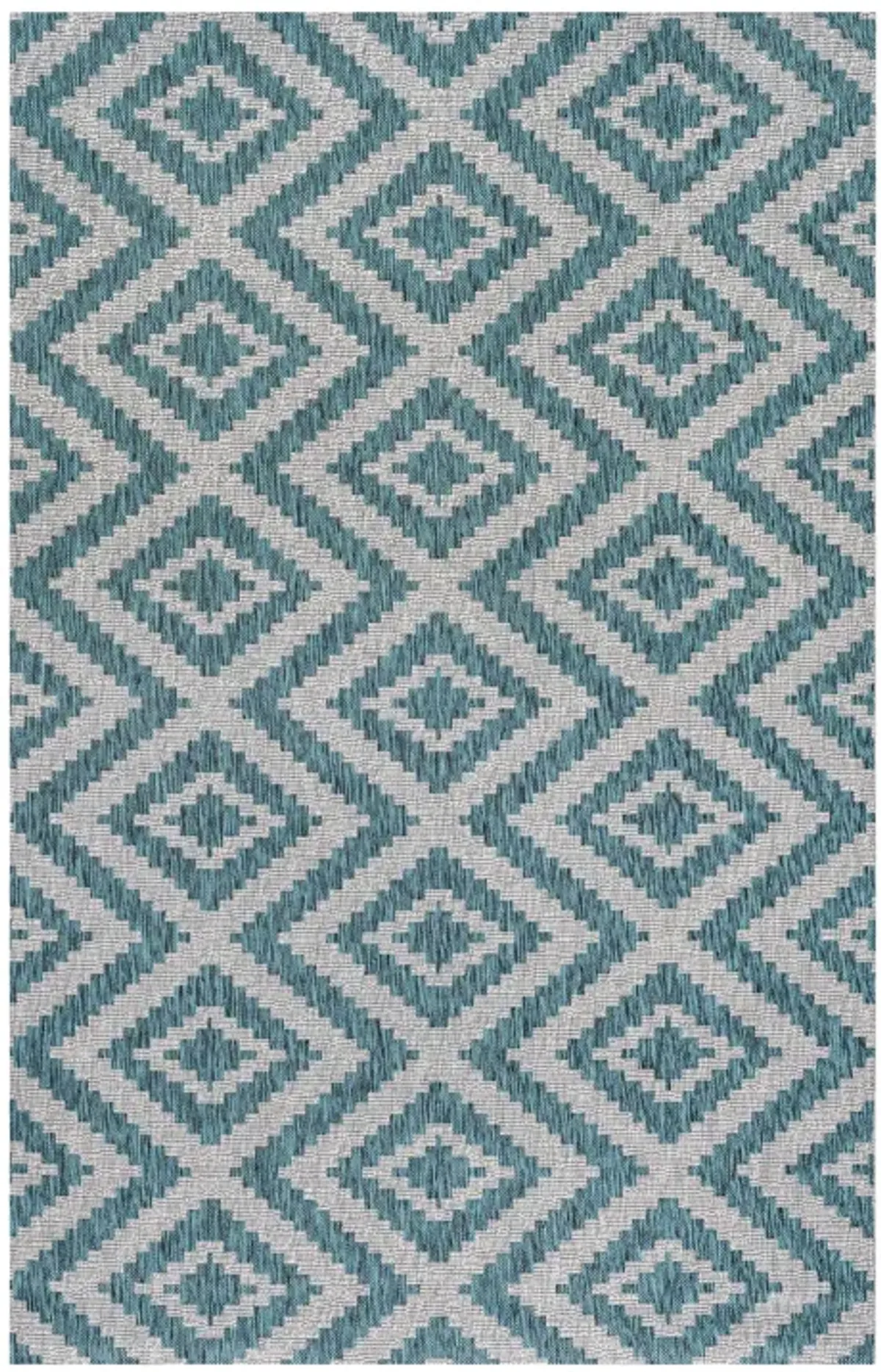 Sintra Diamond Tribal Blue/Gray Indoor/Outdoor Runner Rug