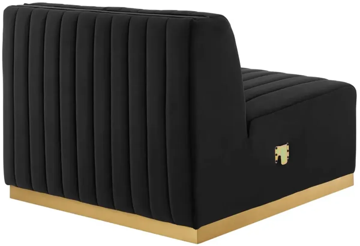 Conjure Channel Tufted Performance Velvet Armless Chair