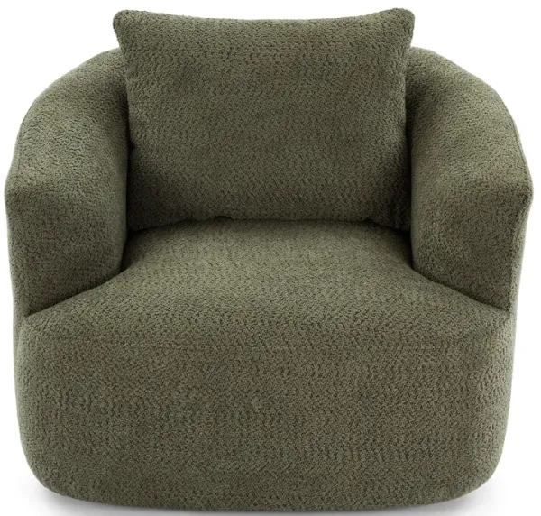 Merax 360° Swivel Boucle Accent Chair