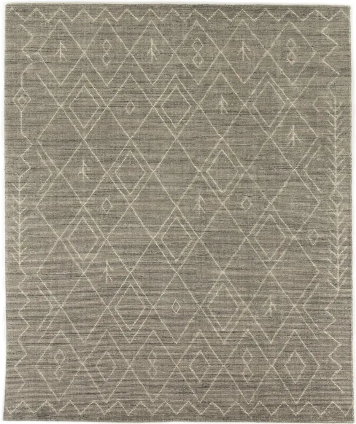 Nador Grey Moroccan Hand Knotted 8' x 10' Rug