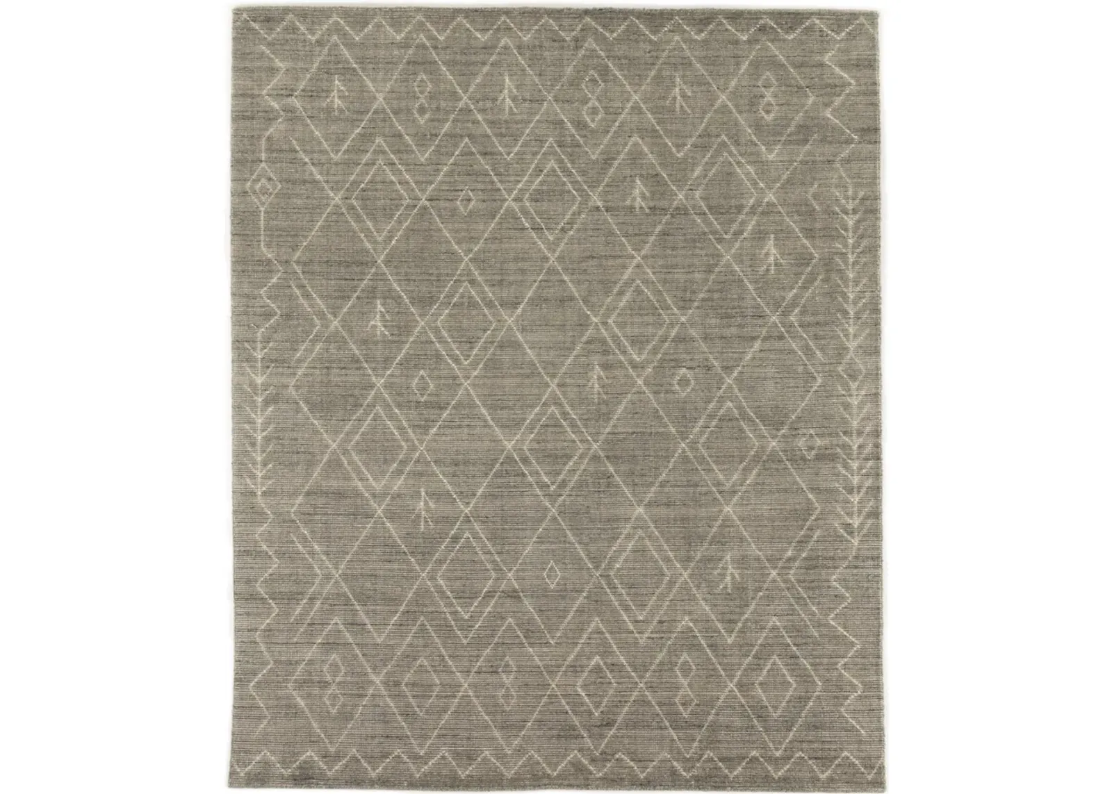 Nador Grey Moroccan Hand Knotted 8' x 10' Rug