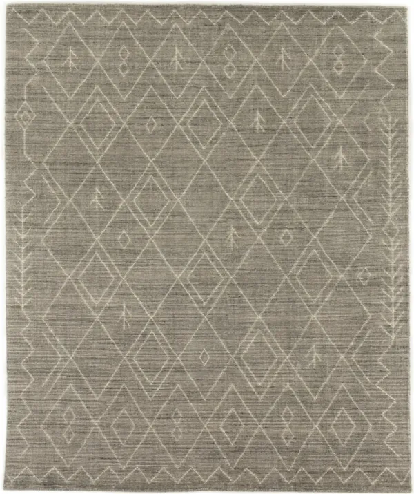 Nador Grey Moroccan Hand Knotted 8' x 10' Rug