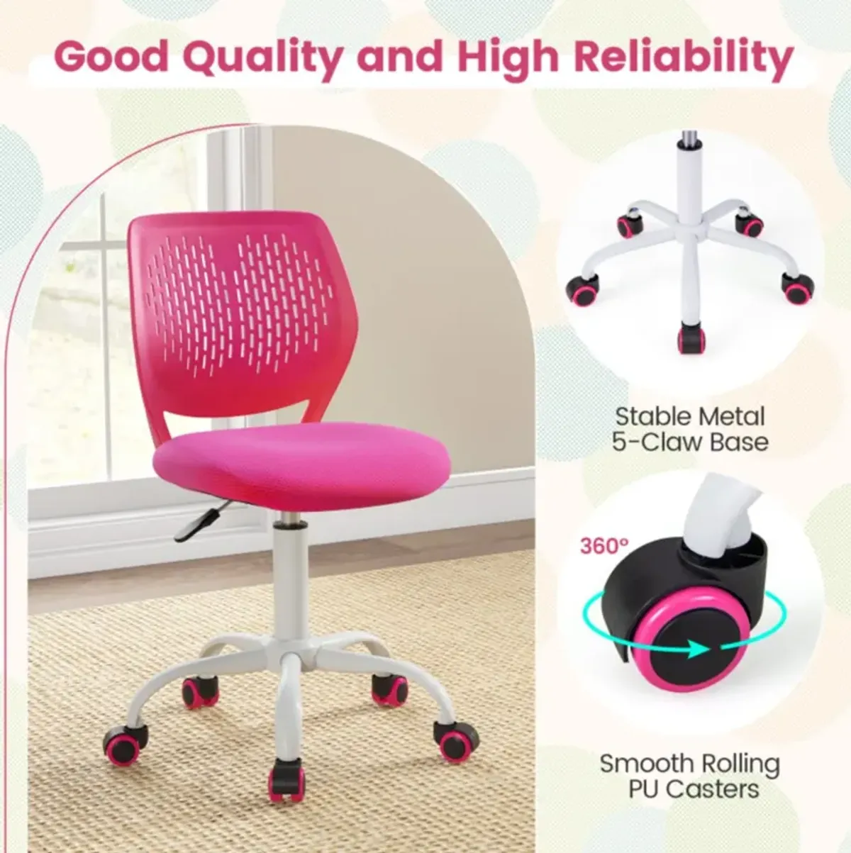 Hivvago Ergonomic Children Study Chair with Adjustable Height