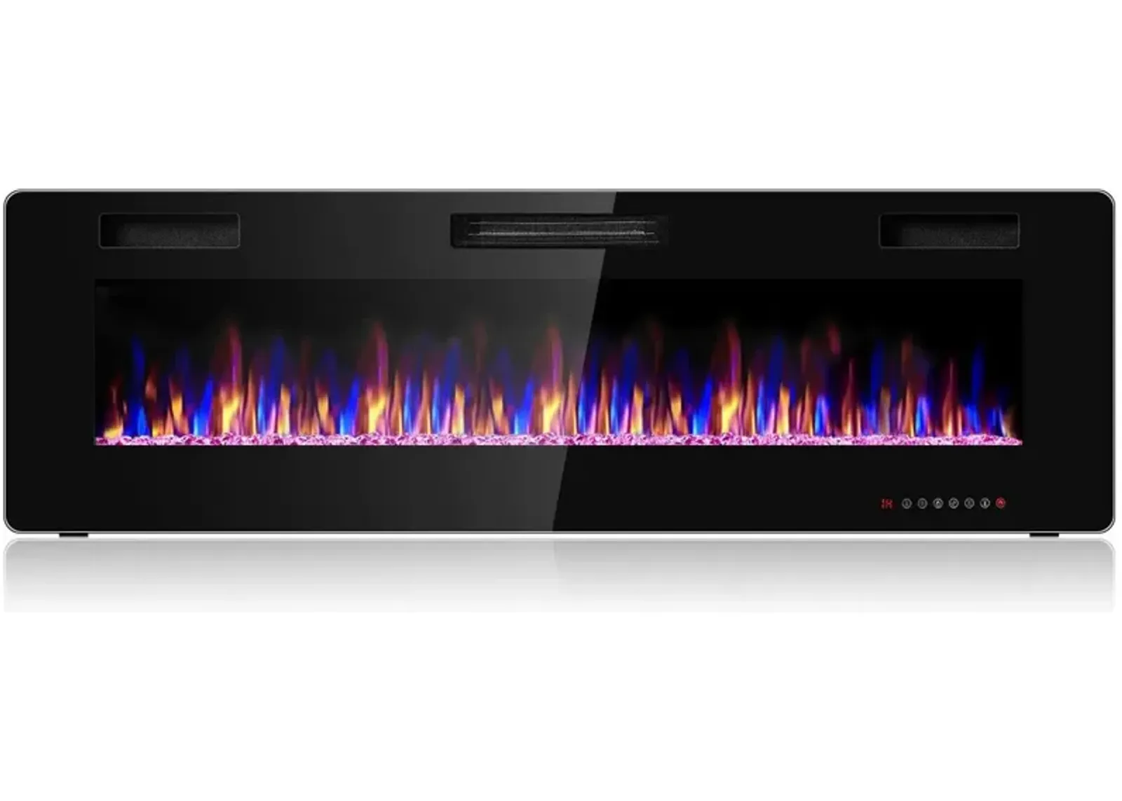 60 Inch Ultra Thin Electric Fireplace with 2 Heat Settings