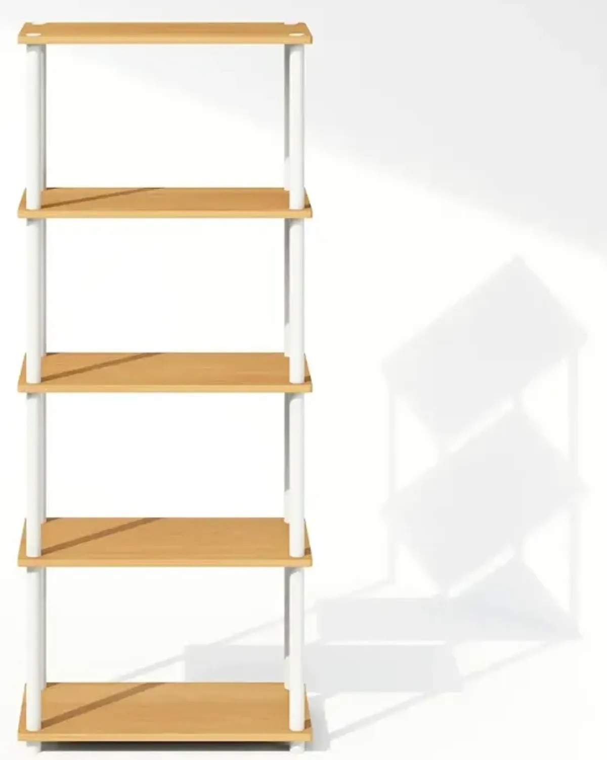 Turn-N-Tube 5-Tier Multipurpose Compact Display Rack, Shelving Unit, Bookcase