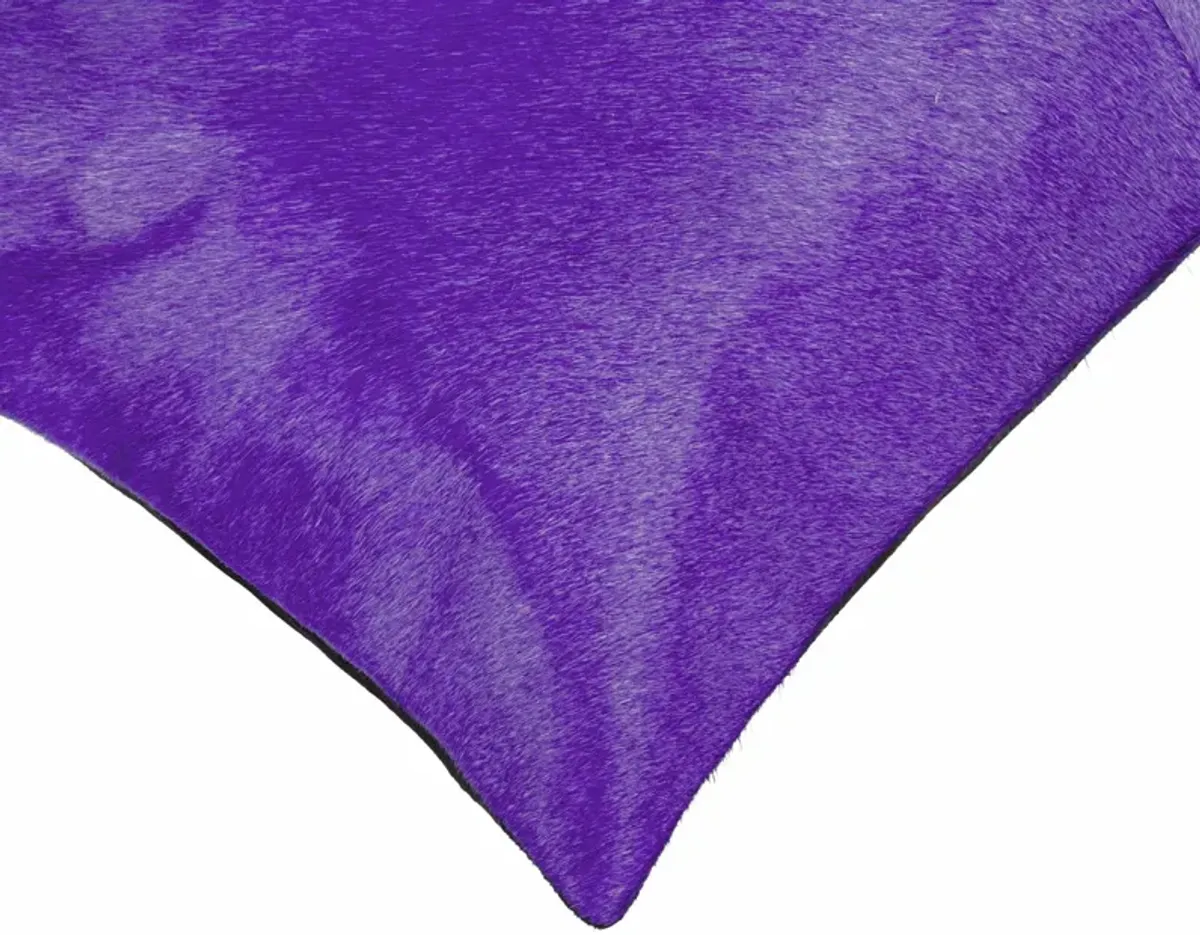 Hivvago 18 X 18 Purple Cowhide Throw Pillow