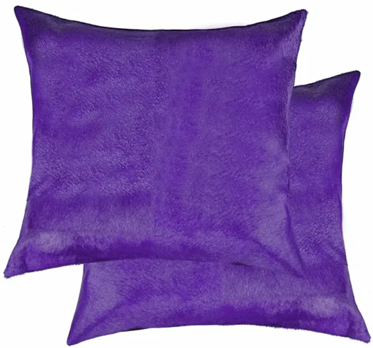 Hivvago 18 X 18 Purple Cowhide Throw Pillow