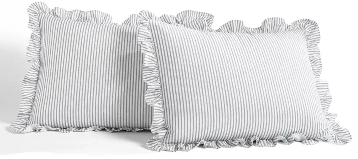 Ticking Stripe Bedspread 3Pc Set