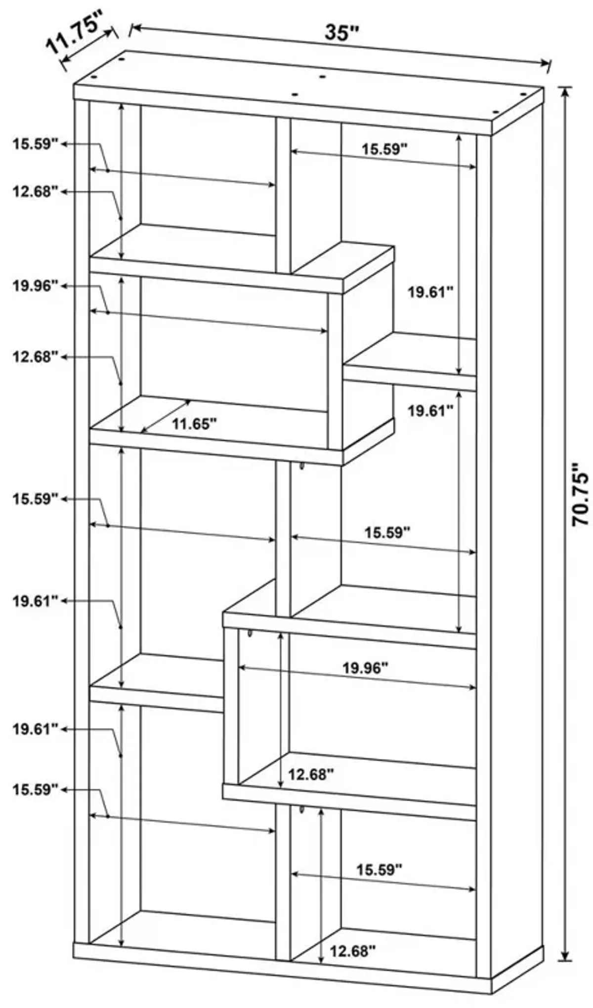 Coaster Theo 10-shelf Bookcase Cappuccino