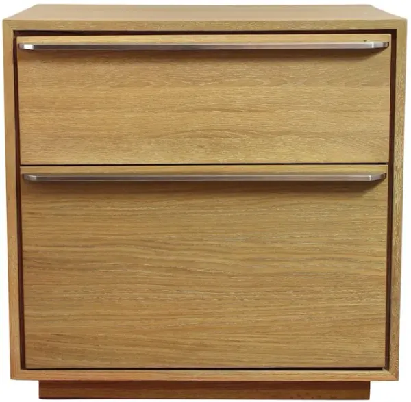 Sarasota Large 2-Drawer Nightstand in Natural Oak