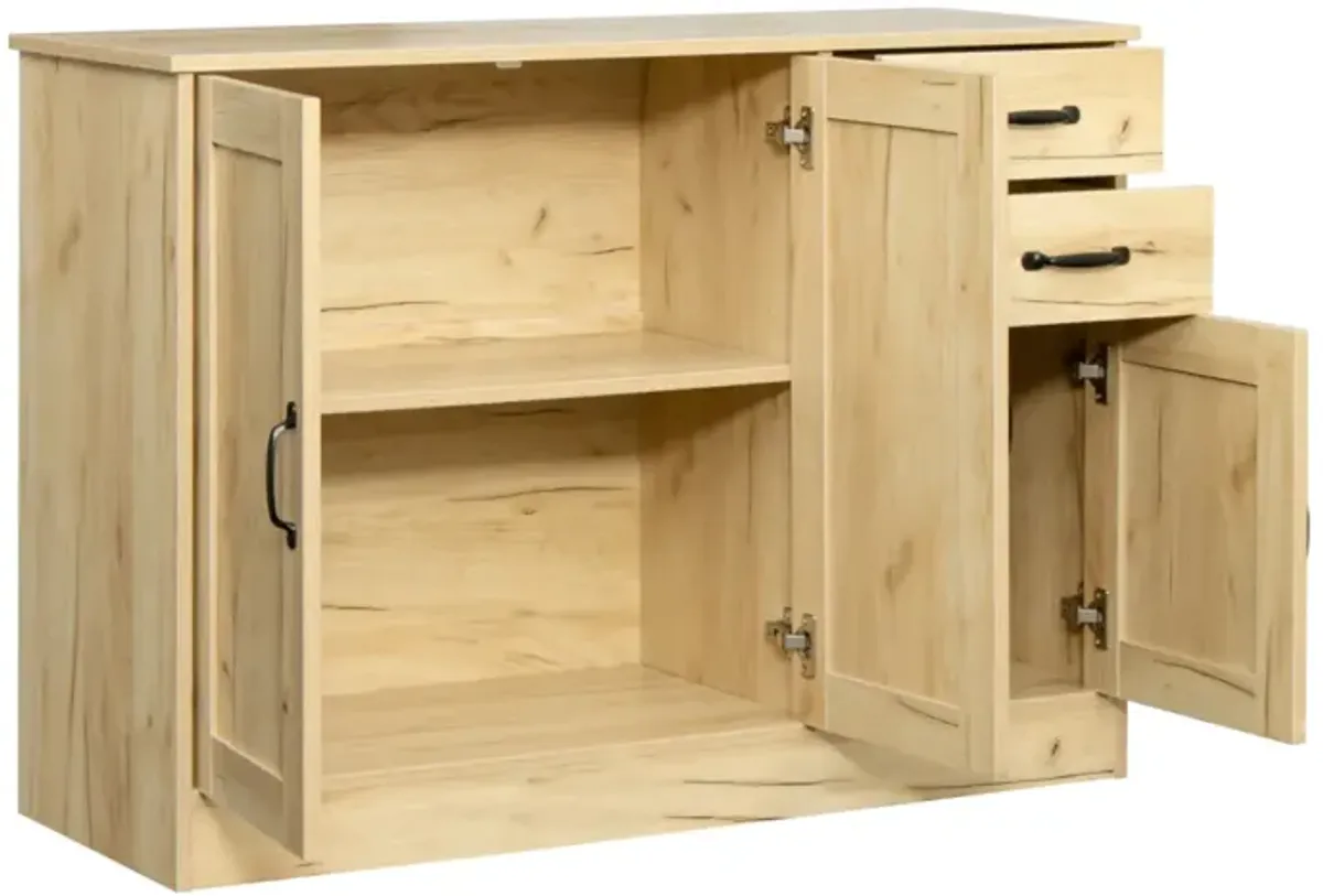 Modern Wood Buffet Sideboard With 2 Doors 1 Storage And 2 Drawers - Entryway Serving Storage