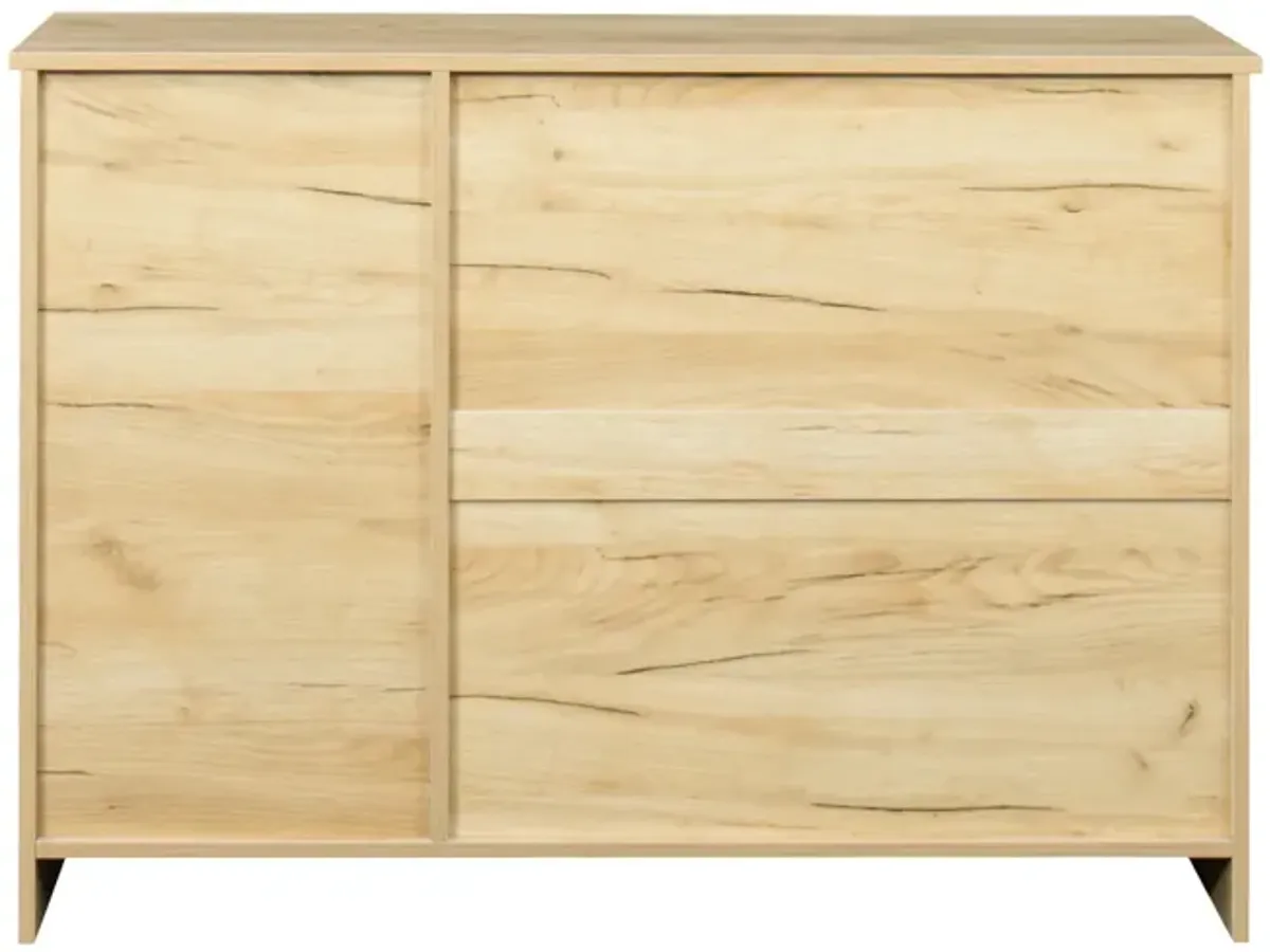 Modern Wood Buffet Sideboard With 2 Doors 1 Storage And 2 Drawers - Entryway Serving Storage