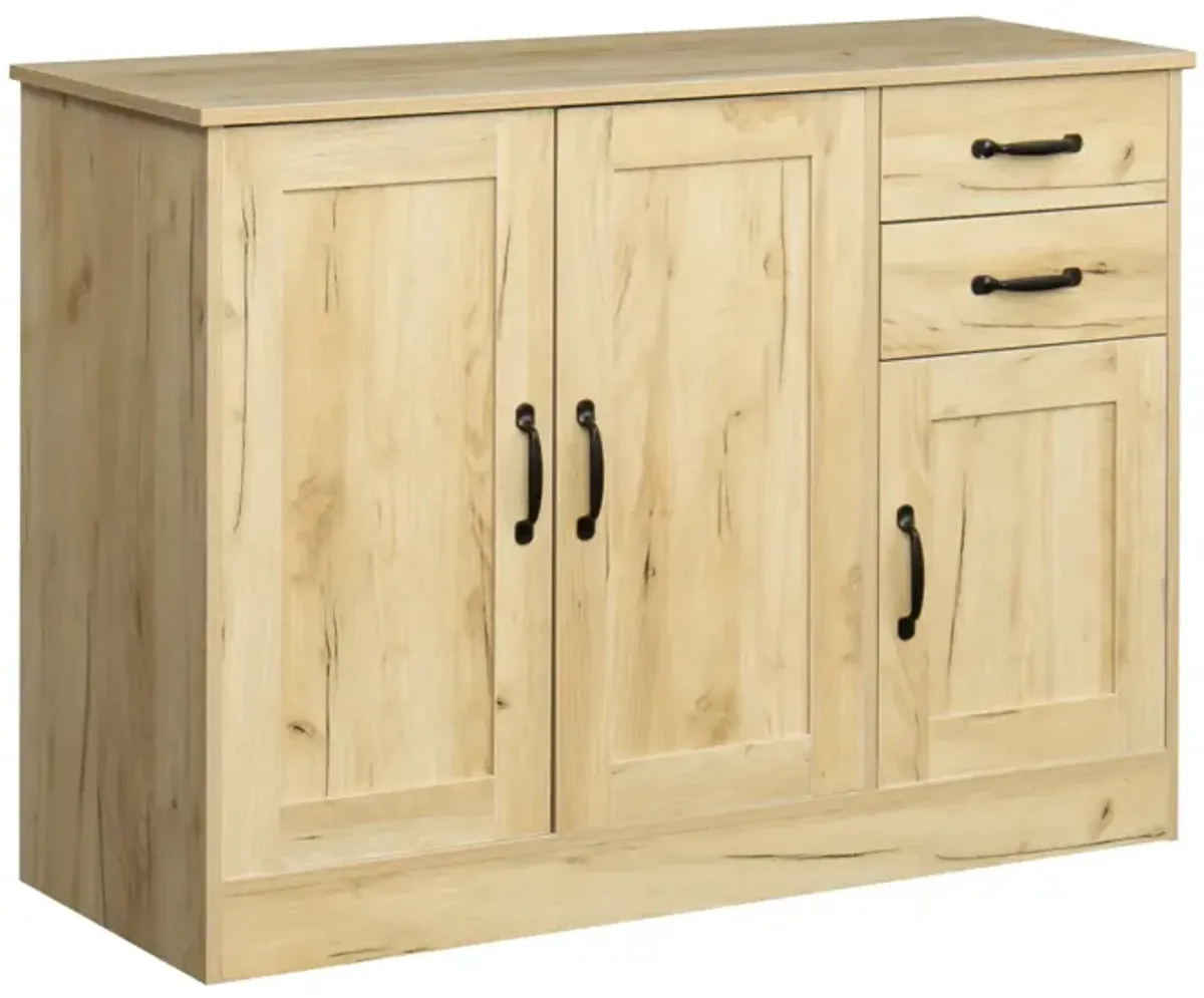 Modern Wood Buffet Sideboard With 2 Doors 1 Storage And 2 Drawers - Entryway Serving Storage