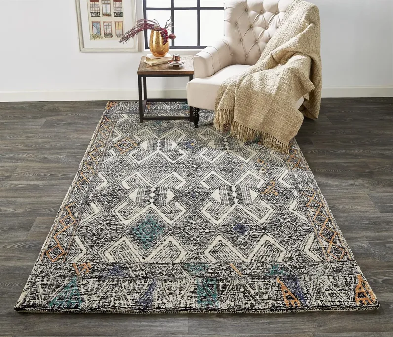 Arazad 8479F Black/Ivory/Green 3'6" x 5'6" Rug