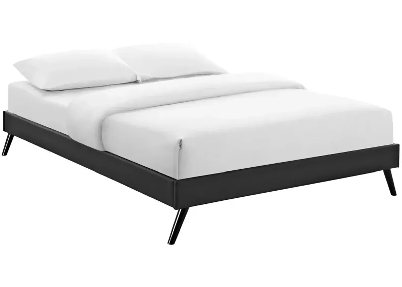 Modway - Loryn Queen Vinyl Bed Frame with Round Splayed Legs