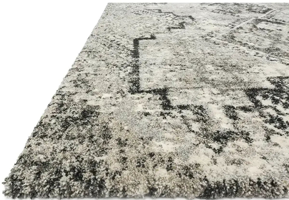 Viera VR10 Grey/Black 5'3" x 7'7" Rug