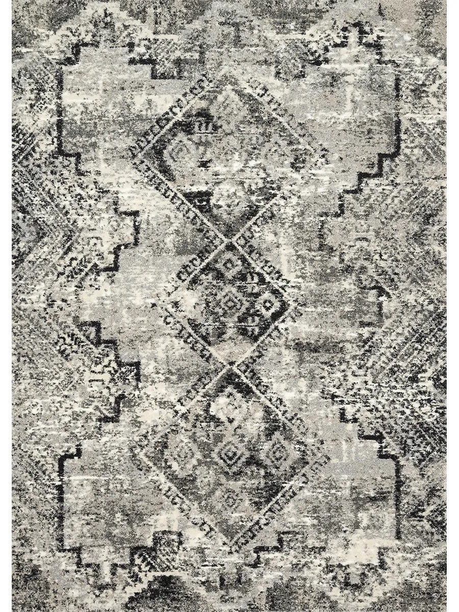 Viera VR10 Grey/Black 5'3" x 7'7" Rug