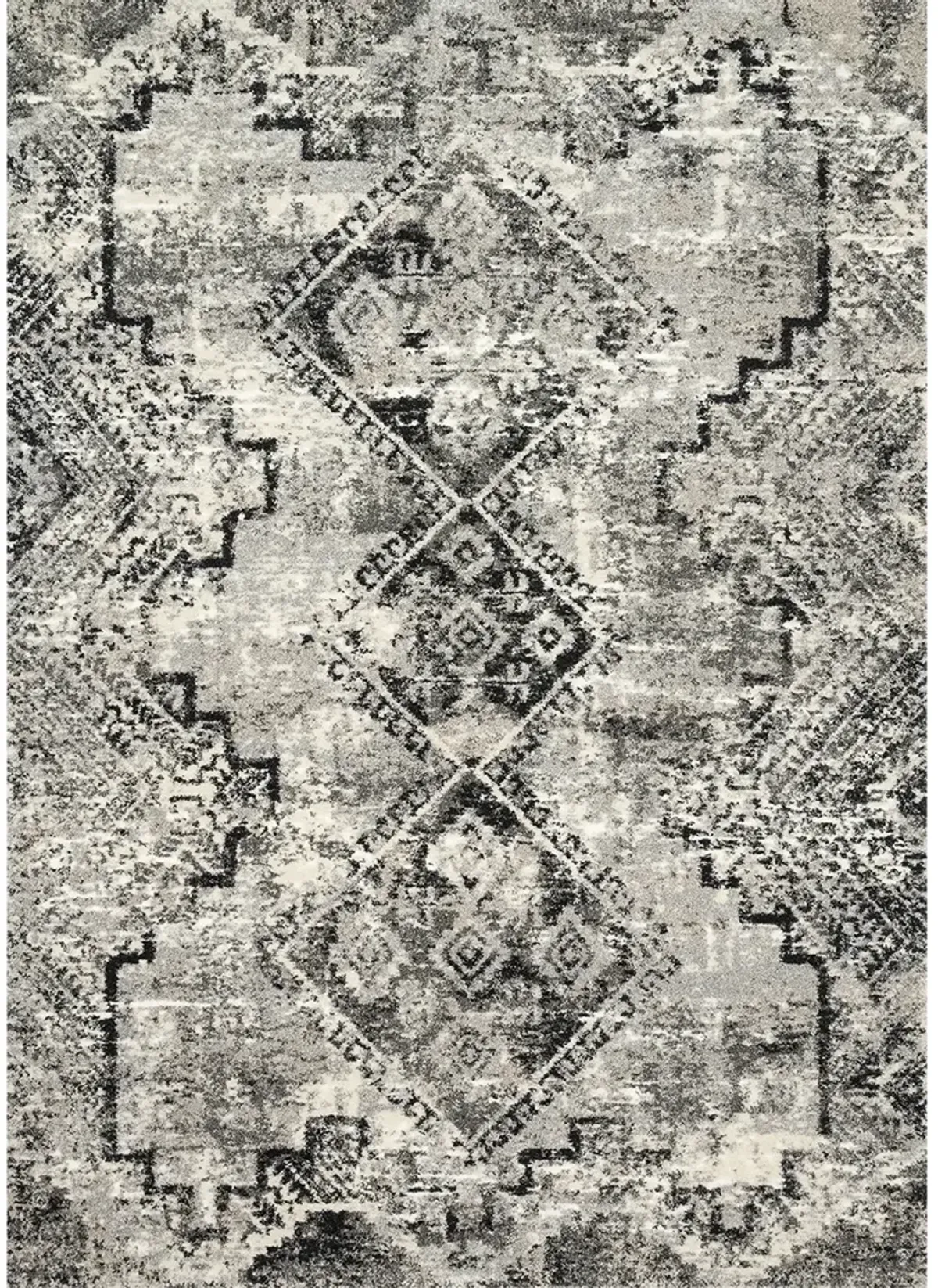 Viera VR10 Grey/Black 5'3" x 7'7" Rug