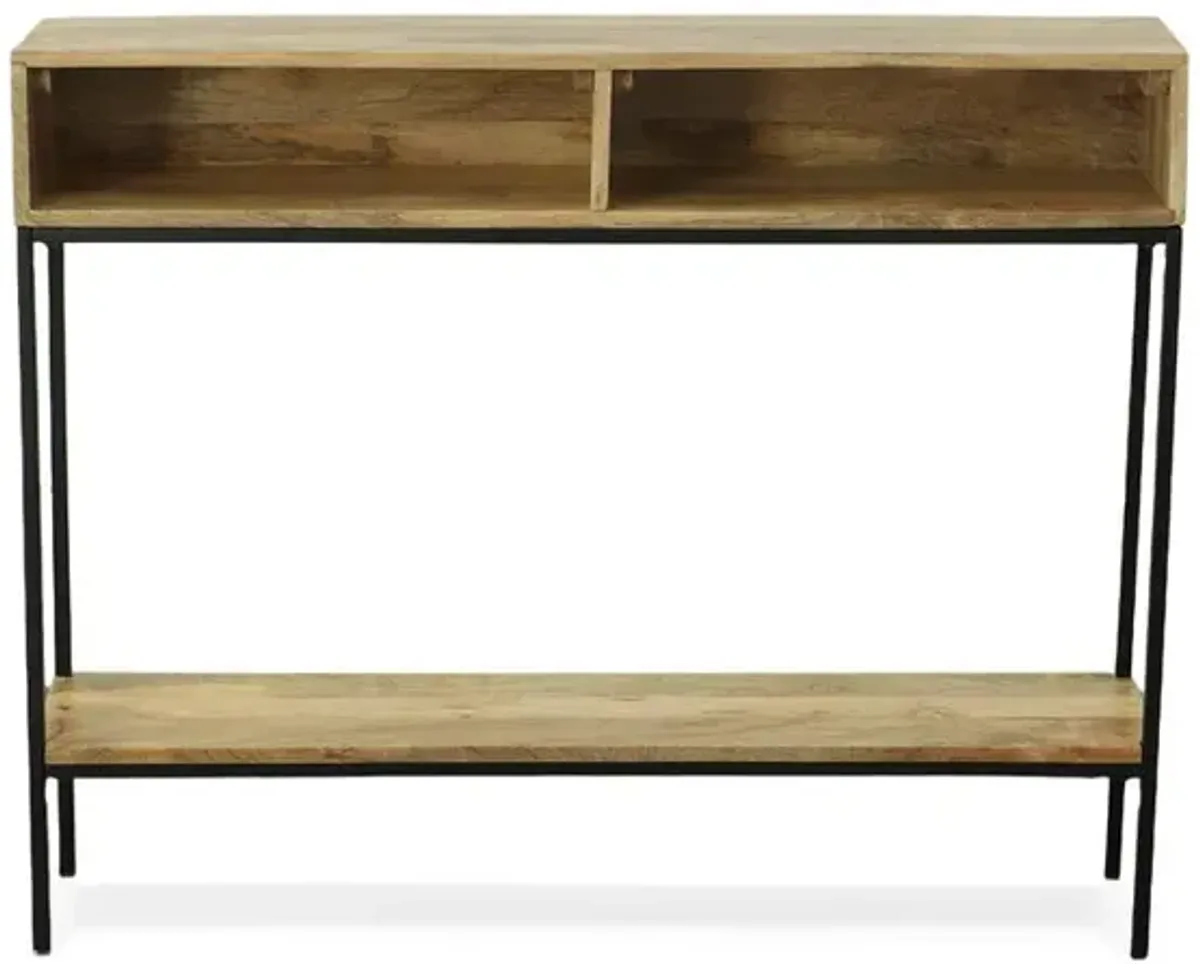 Carolina Living Edvin Console Table - Natural/Black