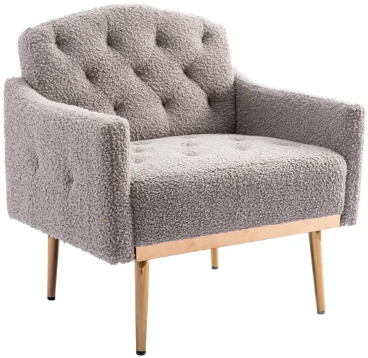 Accent Chair, Leisure Single Sofa With Rose Golden Feet