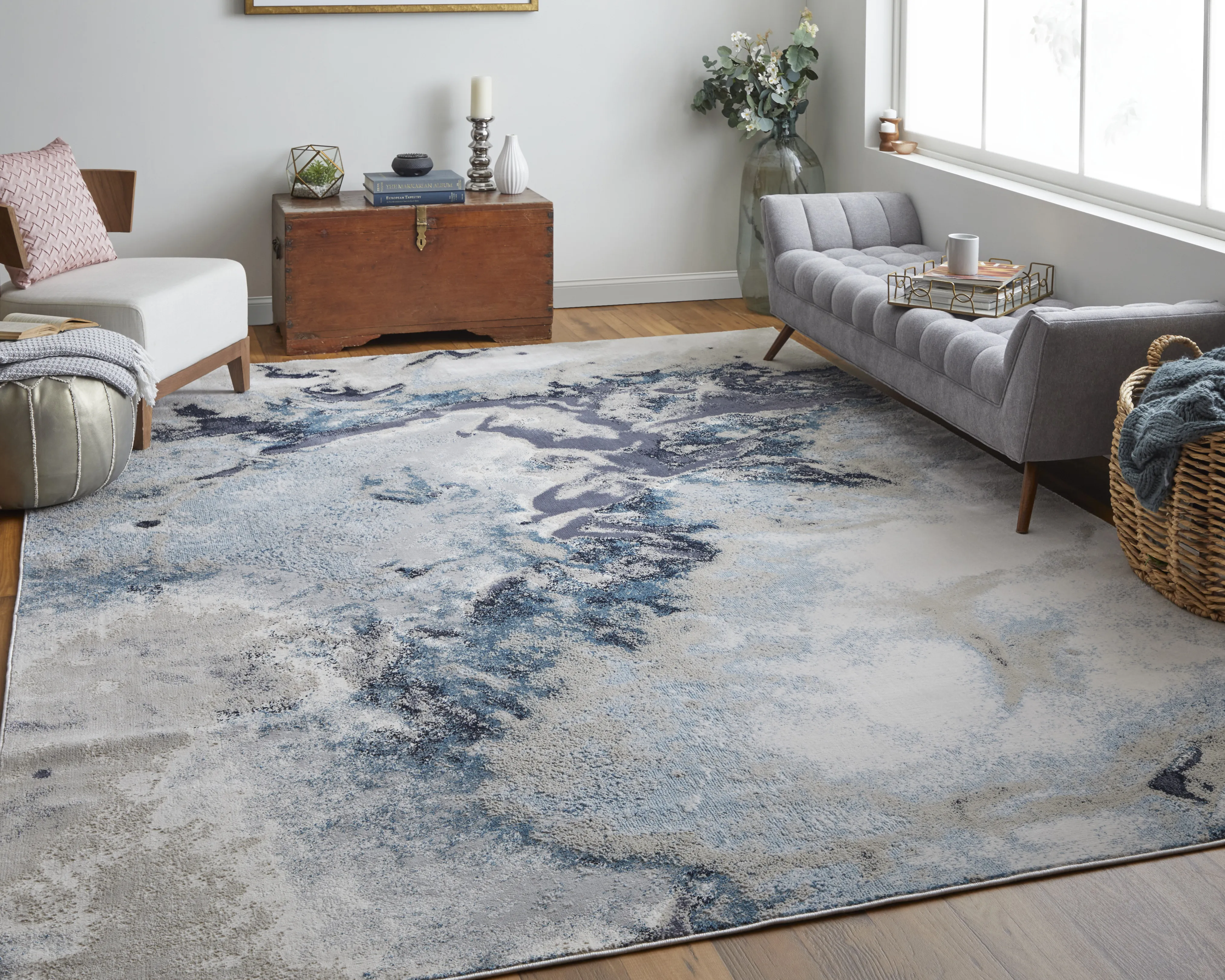 Astra 39L4F Blue/Gray/Ivory 3'11" x 6' Rug