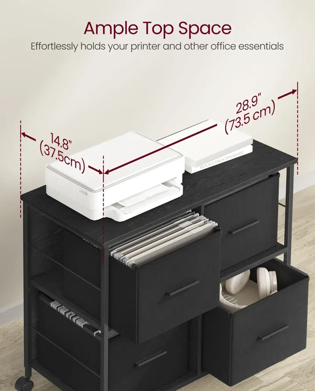 4-Drawer File Cabinet for Versatile Office Storage and Organization