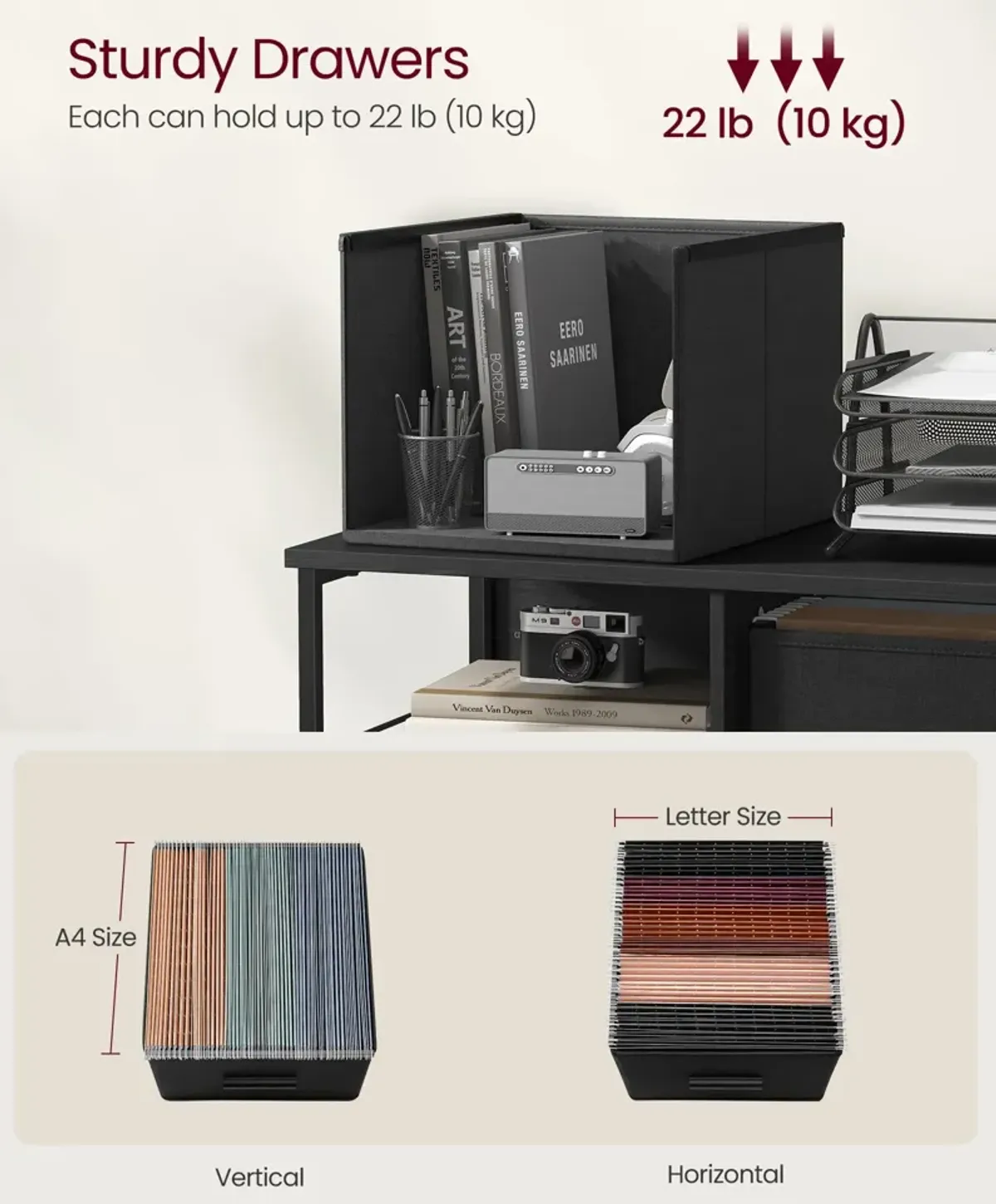 4-Drawer File Cabinet for Versatile Office Storage and Organization