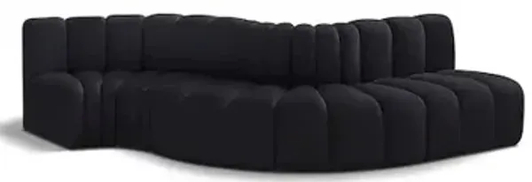 Meridian Furniture Arc Black Velvet Modular Sofa