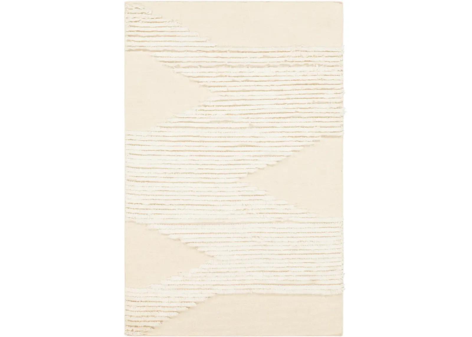 Apache APA-2301 5' x 7'6' White Rug