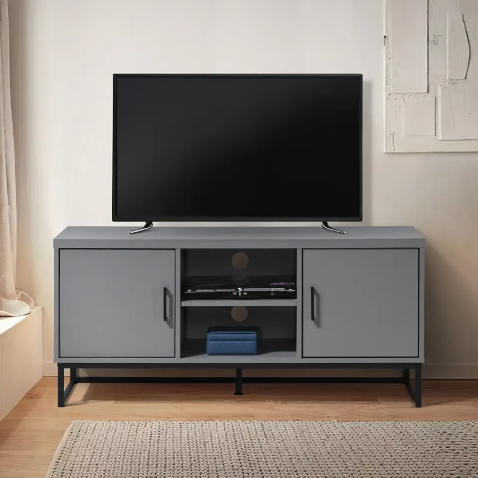 47 in. Wood TV Stand with 2 Storage Cabinets Fits TV's up to 50 in.