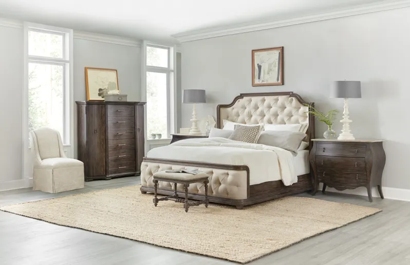 Traditions King Upholstered Panel Bed